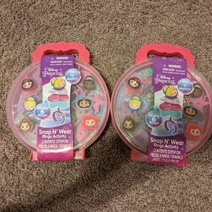 NWT Set of 2 Disney Princess Snap 'N Wear Ring Activity Kits (unopened)